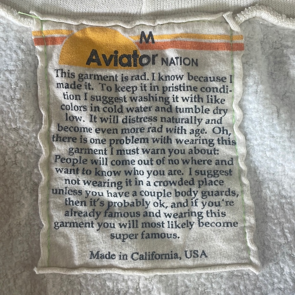 aviator nation 5 stripe zip hoodie